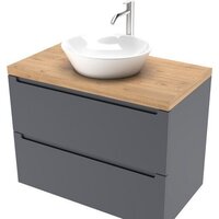 ЗОВ Тумба под умывальник Дион 90 D90LAFM7015MKV5-HPL38T (туя/графит матовый)