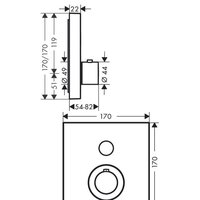 Смеситель без скрытого механизма Axor ShowerSelect 36714340 - Превью изображения №2 — Интернет-магазин Your Sale