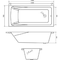 Lauter Aurora 150x70 21010050 (с ножками и лицевым экраном) Image #15