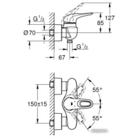 Смеситель Grohe Eurostyle 33590003 - Превью изображения №2 — Интернет-магазин Your Sale